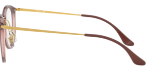 Original Ray-Ban RB7140 arms, colour 5971 · Top brown on trasp brown