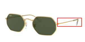 Original Ray-Ban RB3556 Octagonal arms, colour 9196 · Legend gold
