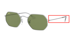 Original Ray-Ban RB3556 Octagonal arms, colour 9198 · Silver