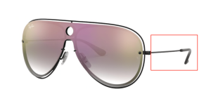 Original Ray-Ban RB3605 arms, colour 186 · Black/black matte