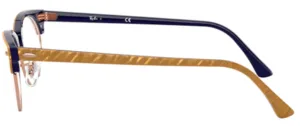 Original Ray-Ban RB3946V Clubmaster Oval arms, colour 8051 · Wrinkled beige on blue
