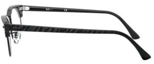 Original Ray-Ban RB3946V Clubmaster Oval arms, colour 8049 · Wrinkled black on black