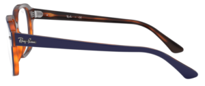 Original Ray-Ban RB5382 arms, colour 5910 · Top blue on havana red
