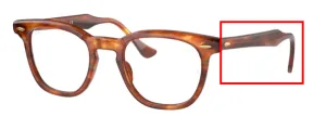 Original Ray-Ban RB5398 Hawkeye arms, colour 2144 · Striped havana