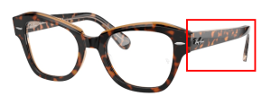 Original Ray-Ban RB5486 State Street arms, colour 5989 · Havana on clear brown
