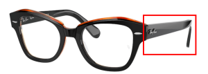 Original Ray-Ban RB5486 State Street arms, colour 8096 · Black on clear brown