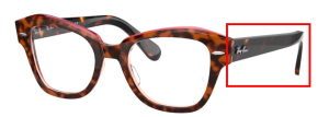Original Ray-Ban RB5486 State Street arms, colour 8098 · Havana on clear pink