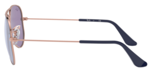 Original Ray-Ban RB9506S Junior JUNIOR AVIATOR arms, colour 264 · Blue on copper
