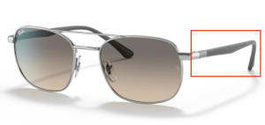 Original Ray-Ban RB3670 arms, colour 003 · Silver