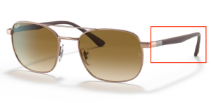 Original Ray-Ban RB3670 arms, colour 9035 · Copper