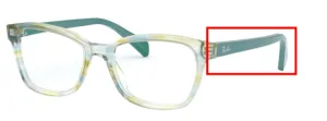 Original Ray-Ban RB1591 Junior arms, colour 3808 · Green striped multicolor
