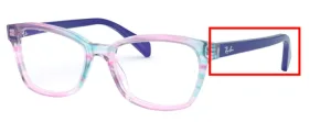 Original Ray-Ban RB1591 Junior arms, colour 3807 · Violet striped multicolor