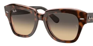 Original lenses Ray-Ban RB2186 State Street, colour BG · Brown blue gradient