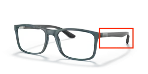 Original Ray-Ban RB8908 arms, colour 5719 · Trasparent gray blue