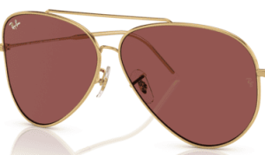 Original lenses Ray-Ban RB0101S Aviator Reverse, colour 69 · Violet dark · plastic