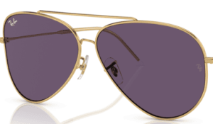 Original lenses Ray-Ban RB0101S Aviator Reverse, colour 1A · Violet · plastic