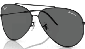 Original lenses Ray-Ban RB0101S Aviator Reverse, colour GR · Gray dark · plastic