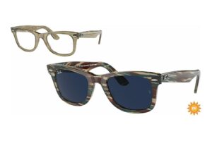 Ray-Ban 2140 WAYFARER, colour 138731 · Photochromic striped gray