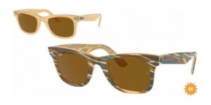 Ray-Ban 2140 WAYFARER, colour 140833 · Photochromic striped brown