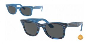 Ray-Ban 2140 WAYFARER, colour 1409B1 · Photochromic striped blue