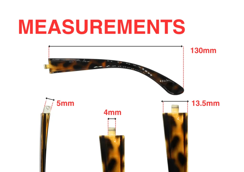 Compatible arms for Ray-Ban RB4068 – measurements