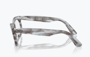 Original Ray-Ban RB2242V Wayfarer Oval arms, colour 8361 · Striped clear blue