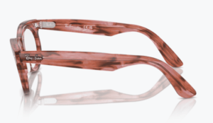 Original Ray-Ban RB2242V Wayfarer Oval arms, colour 8363 · Striped clear pink