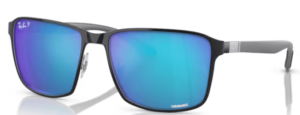 Ray-Ban RB3721CH, colour 9144A1 · Black on silver