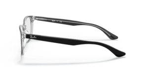 Original Ray-Ban RB5375 arms, colour 2034 · Black on clear