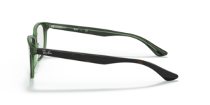 Original Ray-Ban RB5375 arms, colour 2383 · Havana on green