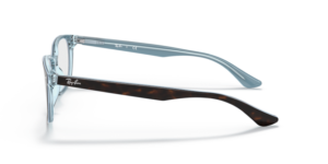 Original Ray-Ban RB5375 arms, colour 5883 · Havana on blue light