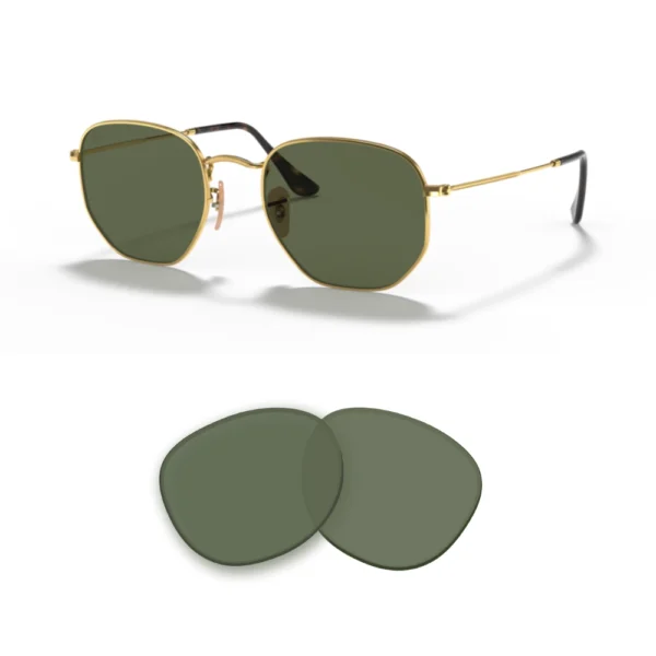 Compatible Ray-Ban 3548N Hexagonal Replacement Lenses