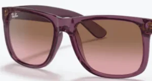Original lenses Ray-Ban RB4165 Justin, colour 14 · Pink & brown gradient · plastic