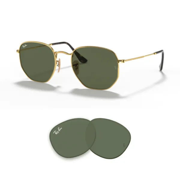 Original Ray-Ban 3548N Hexagonal Replacement Lenses