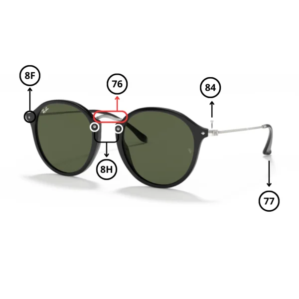 Ray-Ban 2447 Replacement Parts