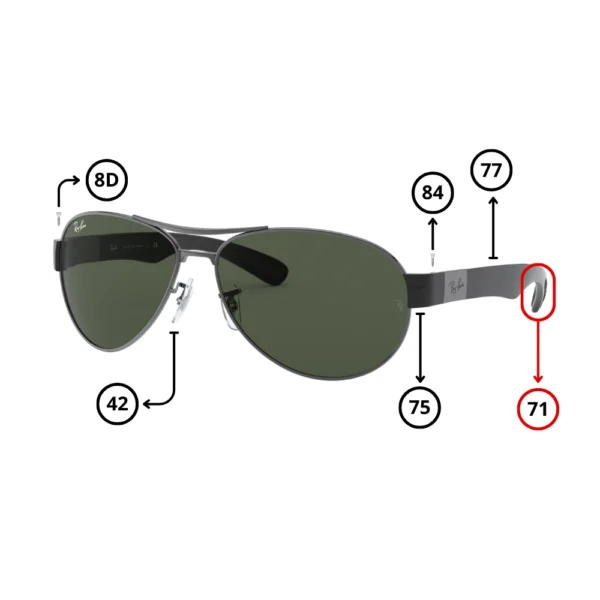Ray-Ban 3509 Replacement Parts | ReplacementLenses.net