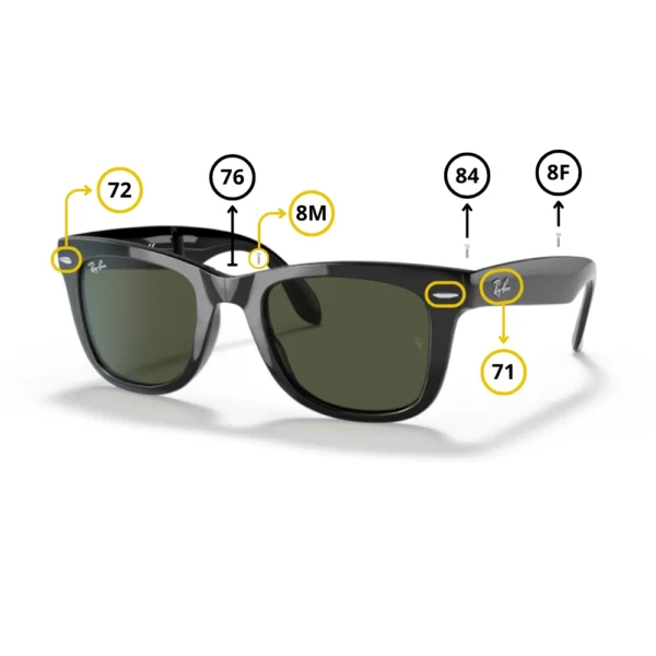 Ray-Ban 4105 Wayfarer Folding Replacement Parts