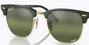 Original lenses Ray-Ban RB3716 Clubmaster Metal, colour 1368G4 · Green on gold