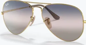 Original lenses Ray-Ban RB3689 Aviator Metal II, colour GE · Pink gradient blue gradient gray