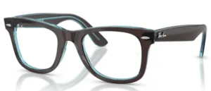 Ray-Ban RX4340V WAYFARER EASE, colour 8366 · Brown on clear blue