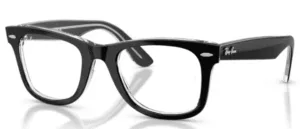 Ray-Ban RX4340V WAYFARER EASE, colour 2034 · Black on clear