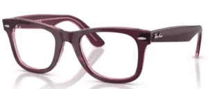 Ray-Ban RX4340V WAYFARER EASE, colour 8364 · Violet on clear pink