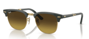 Ray-Ban RB2176 CLUBMASTER FOLDING, colour 136885 · Green on gold
