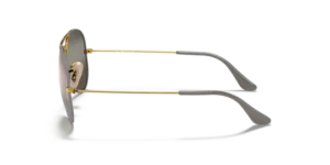 Original Ray-Ban RB3025 Aviator arms, colour 9154 · Gold on top gray matte