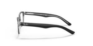 Original Ray-Ban RB1555 arms, colour 3529 · Black on clear