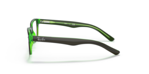 Original Ray-Ban RB1555 arms, colour 3665 · Brown on green fluo