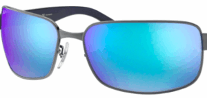 Original lenses Ray-Ban RB3566CH, colour A1 · Flash blue mirror chromance polarized · plastic